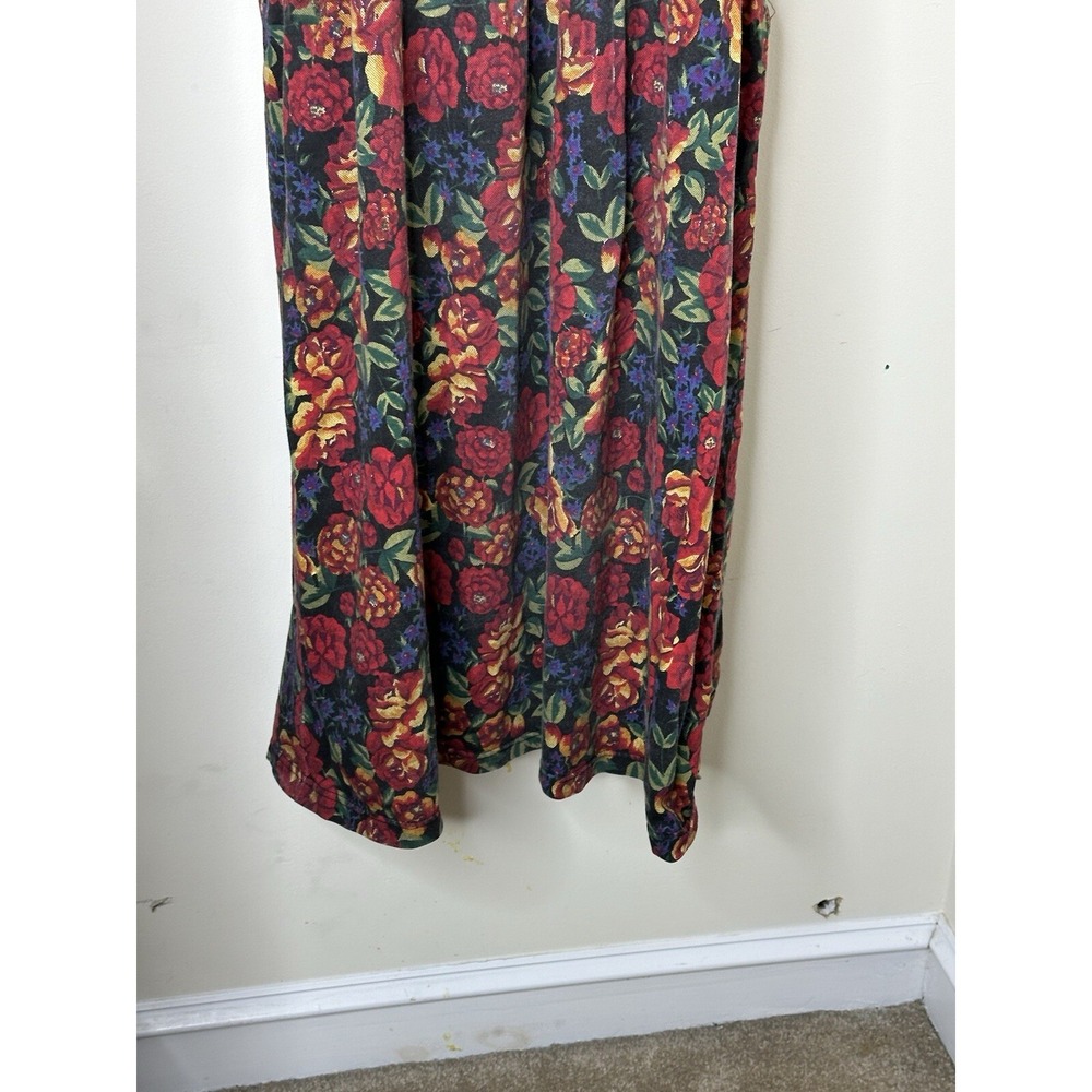 Bryn Connelly Jumper‎ Overall Dress Womens Medium Multi Color Floral Modest Maxi - Picture 5 of 9